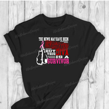 Load image into Gallery viewer, Devastating Diva Breast Cancer Survivor Tee
